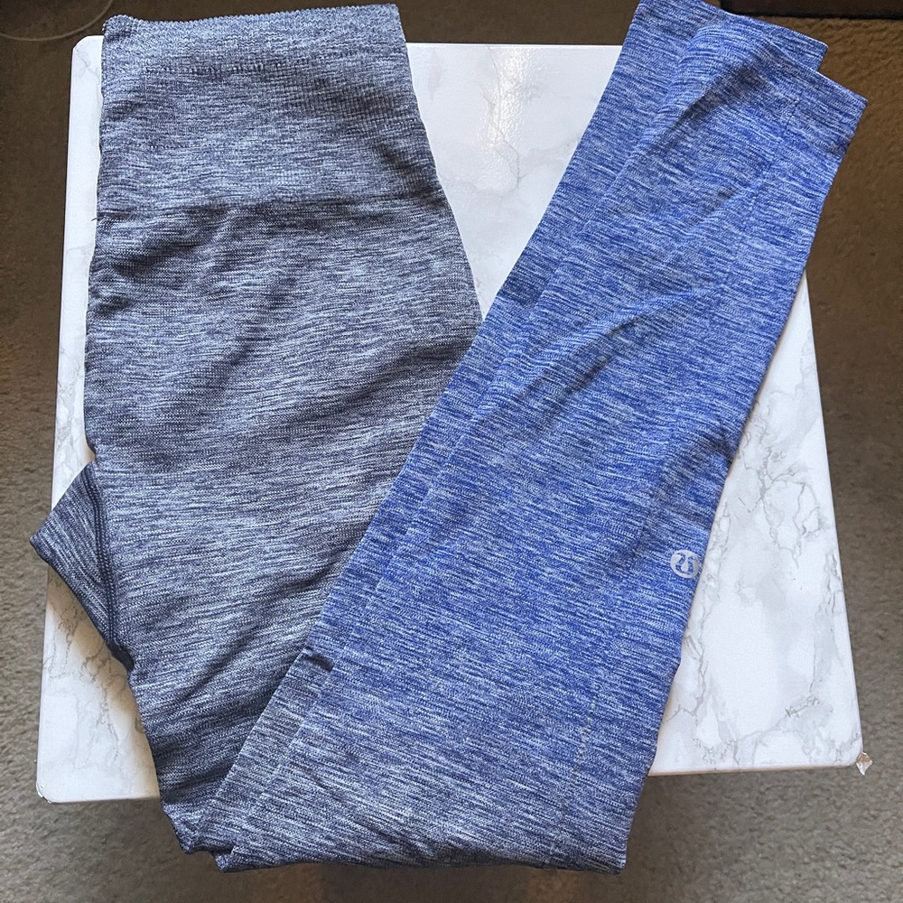 Lululemon Grey and Blue Ombré Leggings